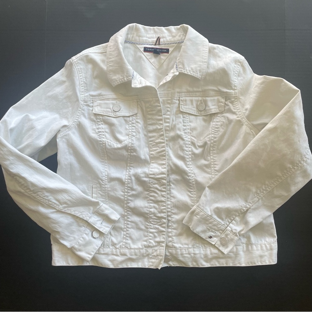 Tommy Hilfiger white denim jacket